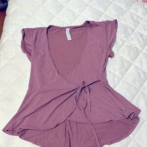 Wrap around summer top. Breezy, cool and buttery soft